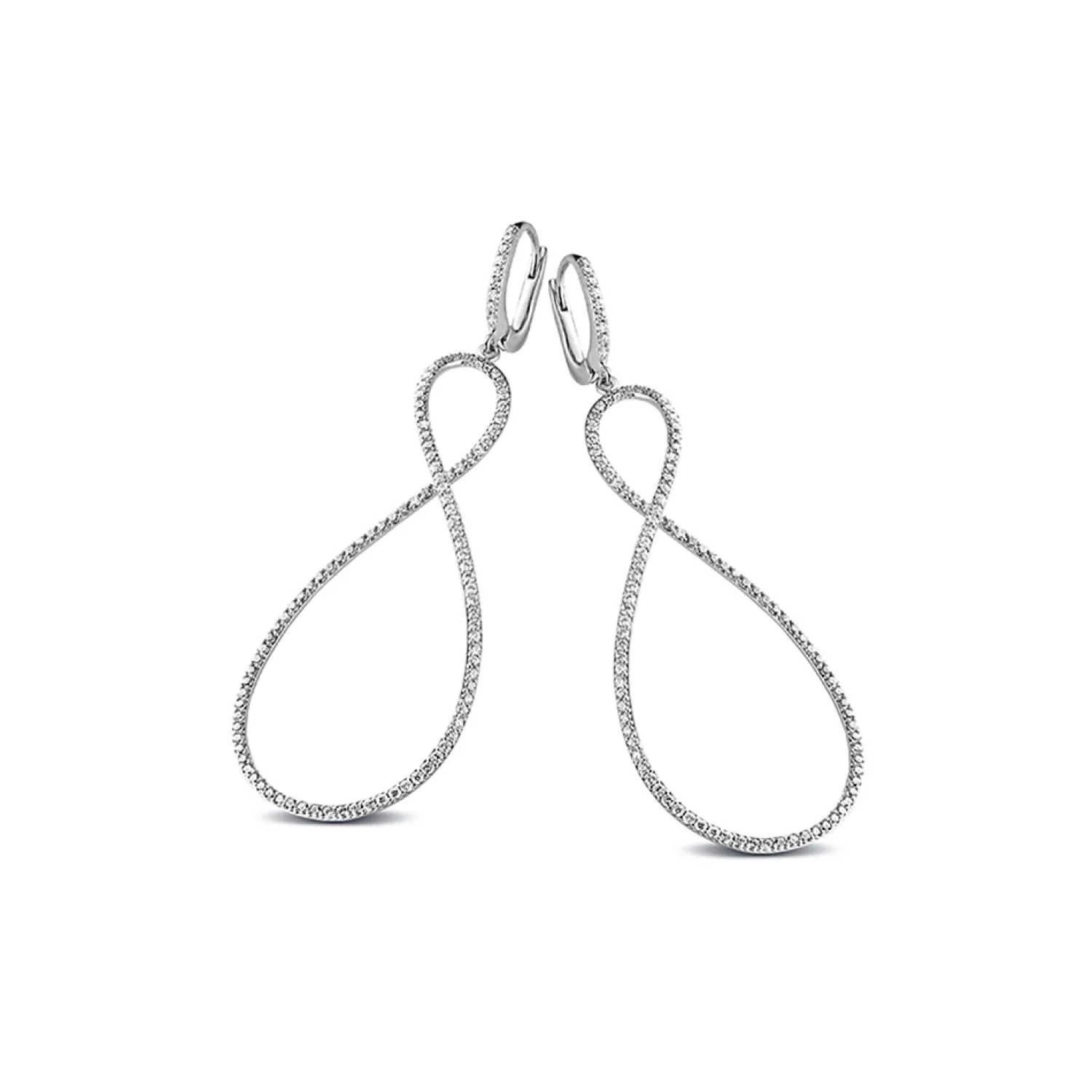 bigli_infinity_oorhangers_0.webp Hot Infinity oorhangers met diamant - 23O72Wdia Diamanten En Parels | Oorsieraden