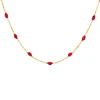 Hot collier Rode Resin - 3162YRR Colliers | Zirconia En Synthetische Parels