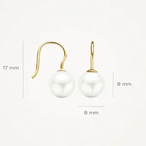 Fashion Oorbellen 7050YPW Diamanten En Parels | Oorsieraden