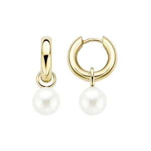 Fashion Oorring hangers 9023YPW Oorsieraden | Zirconia En Synthetische Parels