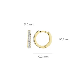 Best Oorringen met Zirkonia - 7129BZI Oorsieraden | Zirconia En Synthetische Parels