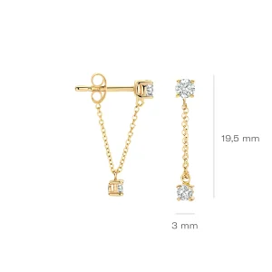 Fashion Oorstekers met Zirkonia - 7346YZI Oorsieraden | Zirconia En Synthetische Parels