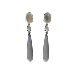 Online Eva Nueva Oorhangers OR-3-746 Diamanten En Parels | Kleuren En Edelstenen