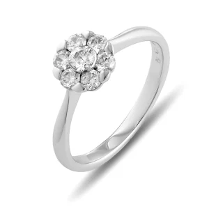 Best Rozet ring met Diamant R34000D Aanzoeksringen | Diamanten En Parels