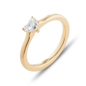 Online Solitair ring met Hartvormige Diamant 7117035432 Aanzoeksringen | Diamanten En Parels