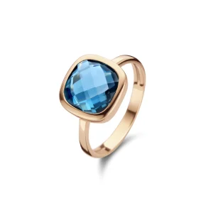 Best Jarrèl Beau Monde San Marino ring grande met blauwe steen 4R.7439.TLS Kleuren En Edelstenen | Ringen