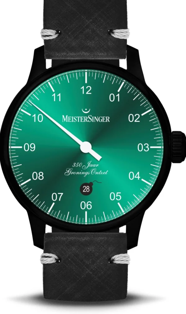 Outlet Groningens Ontzet Limited Edition Zwart DLC Swiss Made Horloges