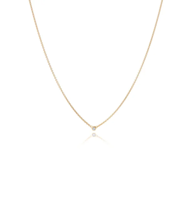 Fashion collier Button - MSC024-DI-GG Colliers | Diamanten En Parels