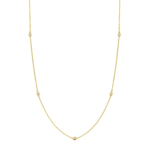 Discount collier Button 5 - MSC604-5-DI-GG Colliers | Diamanten En Parels