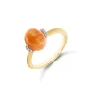 Fashion Amuleti ring oranje aventurijn AS5-603 Diamanten En Parels | Kleuren En Edelstenen