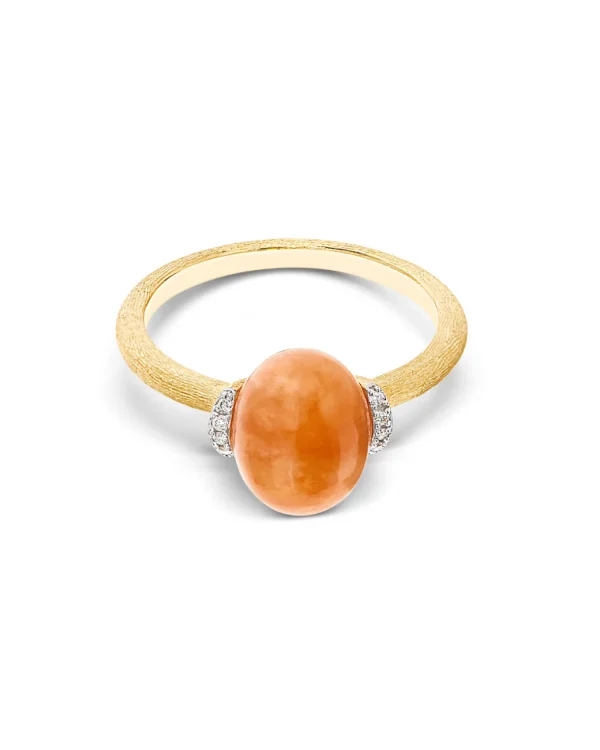Fashion Amuleti ring oranje aventurijn AS5-603 Diamanten En Parels | Kleuren En Edelstenen