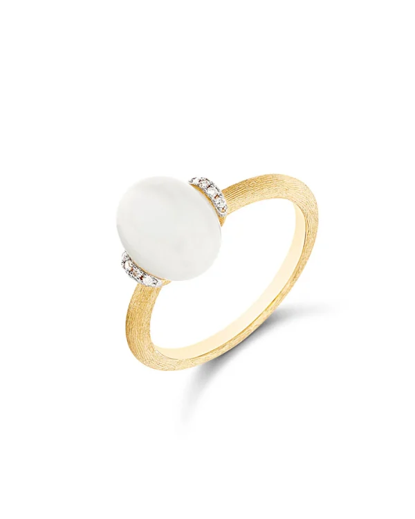 Sale Amuleti ring witte maansteen AS2-575 Kleuren En Edelstenen | Goud Geel
