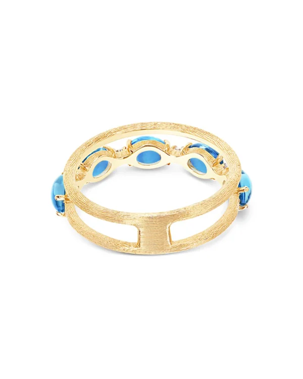 Outlet Dancing in the Rain Ring met blauwe topaas en Briljant AS41-597 Diamanten En Parels | Kleuren En Edelstenen