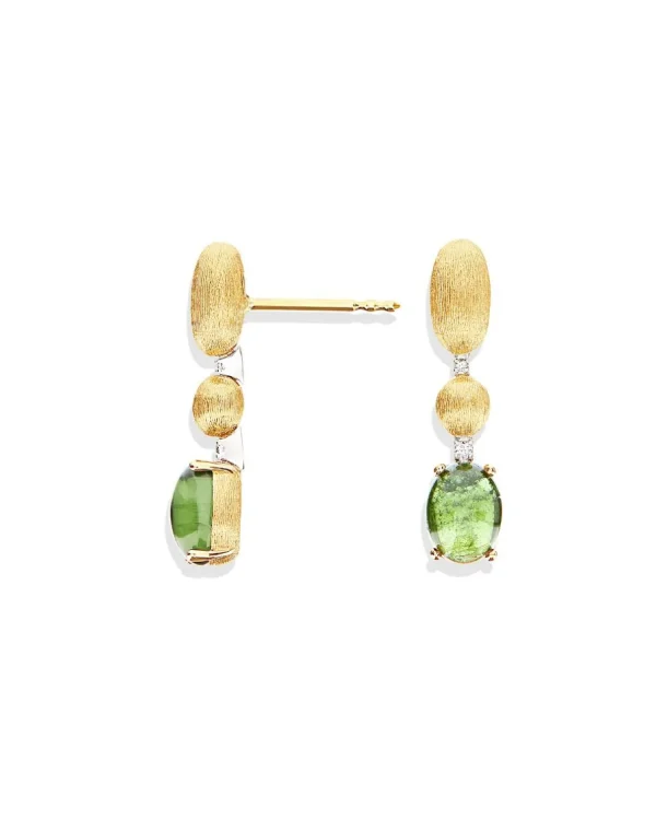 Best Dancing in the Rain Oorhangers met Groene Toermalijn OS5-598 Diamanten En Parels | Kleuren En Edelstenen