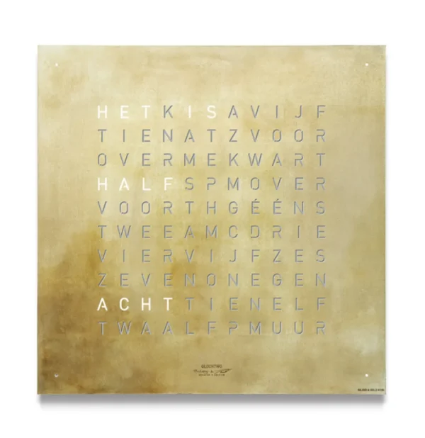 Clearance Earth 45 Creator's Edition - Silver & Gold Qlocktwo