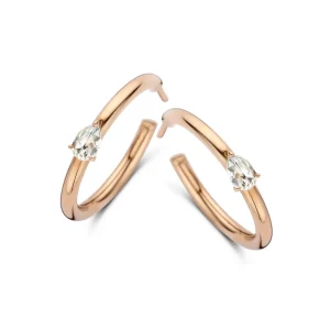 Fashion oorringen - 167EA40R18 Diamanten En Parels | Oorsieraden