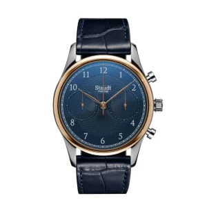 Sale Staudt Chronograaf Roségouden Lunette Guilloche Wijzerplaat P46.063-A02 Heren Heren Horloges | Chronograaf Horloges